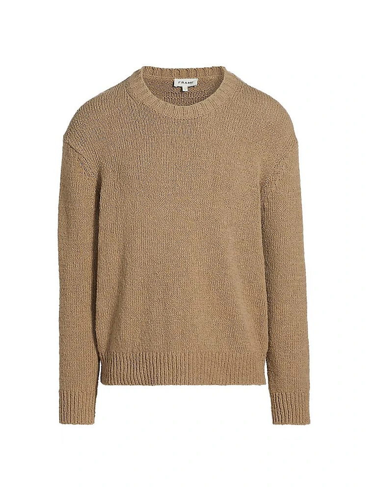 Rib-Knit Crewneck Sweater