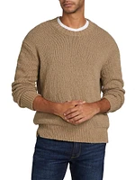 Rib-Knit Crewneck Sweater