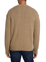 Rib-Knit Crewneck Sweater