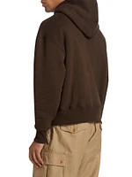 Logo-Embroidered Stretch-Cotton Hoodie