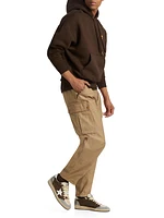 Logo-Embroidered Stretch-Cotton Hoodie