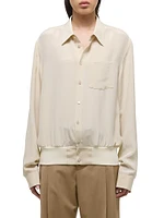 Silk Bomber-Style Shirt