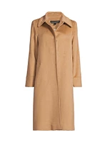 Camel Hair Button-Front Coat