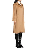 Camel Hair Button-Front Coat