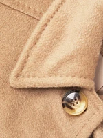 Camel Hair Button-Front Coat