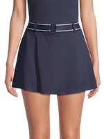 Luna Belted A-Line Miniskirt