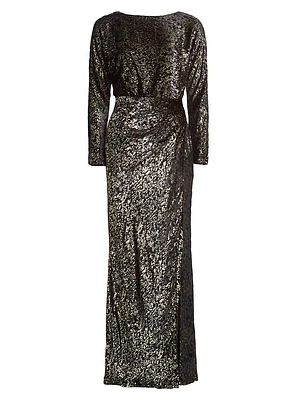 Angelique Metallic Cocktail Dress