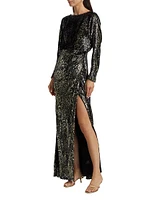 Angelique Metallic Cocktail Dress