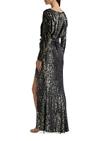 Angelique Metallic Cocktail Dress