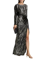 Angelique Metallic Cocktail Dress