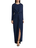 Maisie Jersey Twist Maxi Dress