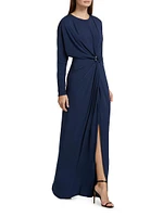 Maisie Jersey Twist Maxi Dress