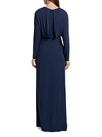 Maisie Jersey Twist Maxi Dress