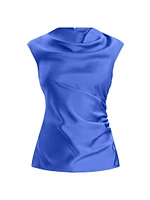 Audrey Satin Cowl Top