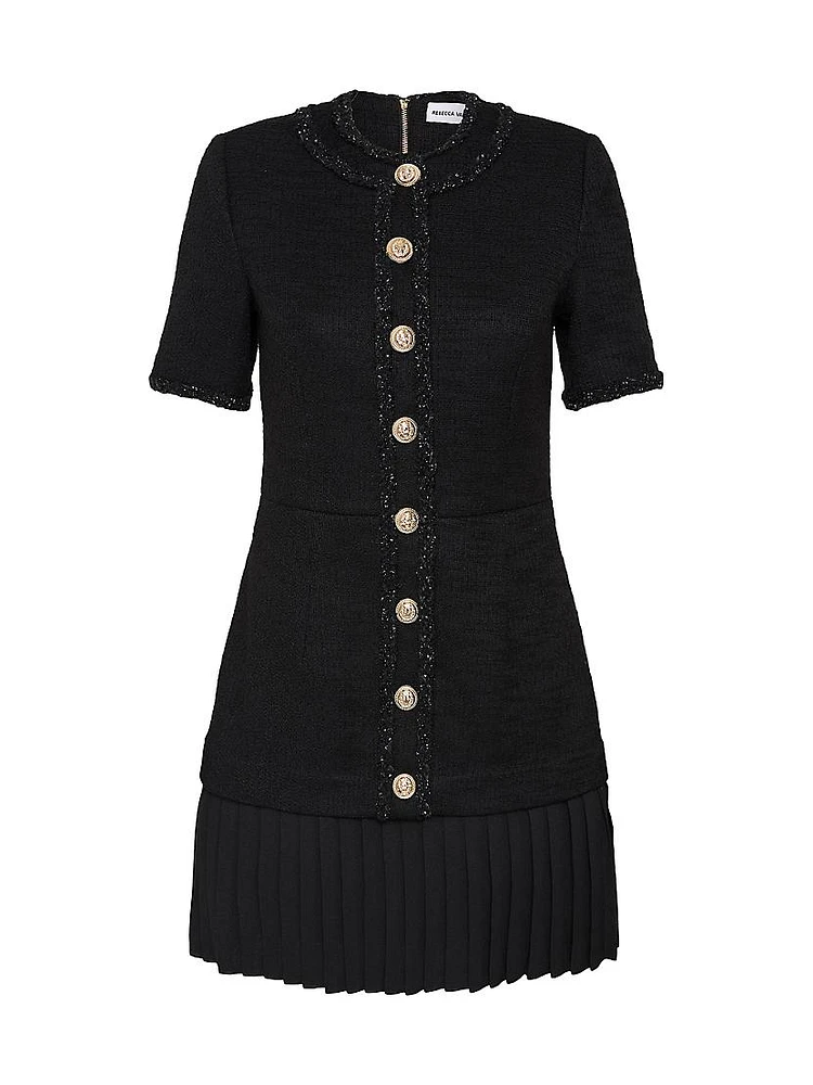 Margo Boucle Short-Sleeve Minidress