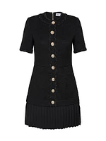 Margo Boucle Short-Sleeve Minidress