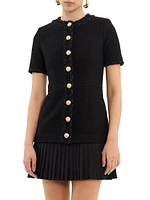 Margo Boucle Short-Sleeve Minidress