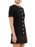 Margo Boucle Short-Sleeve Minidress