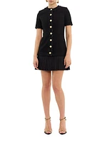 Margo Boucle Short-Sleeve Minidress