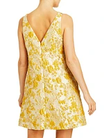 Elmarie Floral Jacquard Minidress