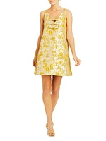 Elmarie Floral Jacquard Minidress