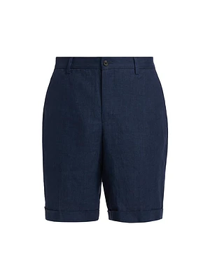 COLLECTION Linen Cuffed Dress Shorts