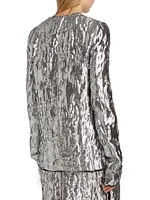 Metallic Cloque Top