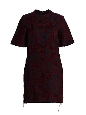 Chenille Jacquard Shift Minidress