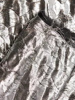 Metallic Jacquard Midi-Skirt