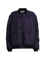Fray Jacquard Bomber Jacket