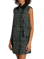 Collared Tweed Minidress