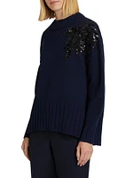 Embellished Merino Wool Sweater