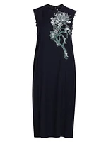 Floral Embellished Shift Dress