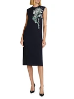 Floral Embellished Shift Dress