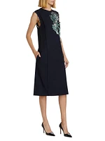 Floral Embellished Shift Dress