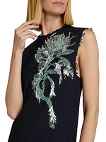 Floral Embellished Shift Dress