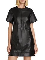 Leather Shift Minidress