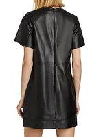 Leather Shift Minidress