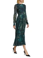 Printed Chiffon Maxi Dress