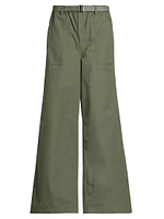 Wide-Leg Rip-Stop Pants