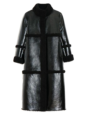 Tilly Faux Leather Reversible Coat