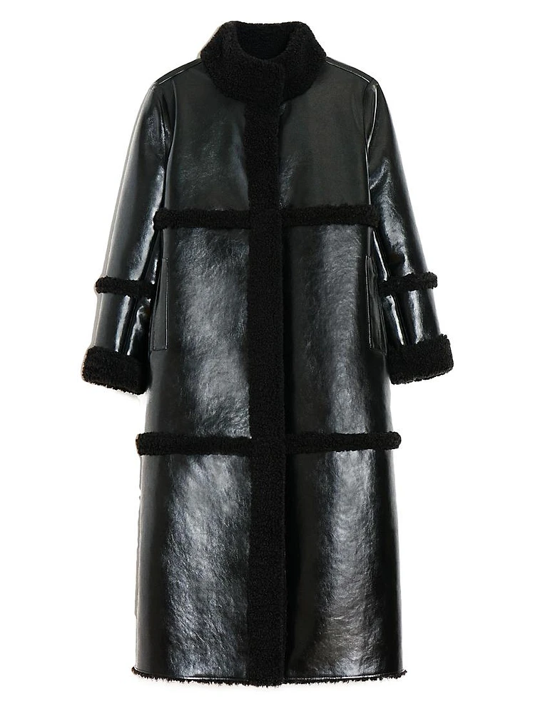 Tilly Faux Leather Reversible Coat