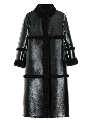 Tilly Faux Leather Reversible Coat