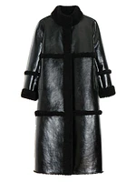Tilly Faux Leather Reversible Coat
