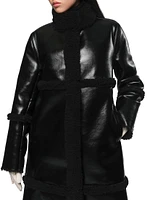 Tilly Faux Leather Reversible Coat