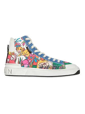 Disney x Balmain: The Lion King B-Court High-Top Sneakers