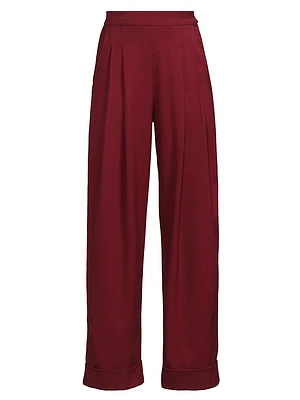 Robert Pleated High-Rise Pants