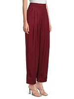 Robert Pleated High-Rise Pants