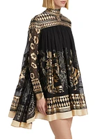 Otto Metallic Printed Minidress