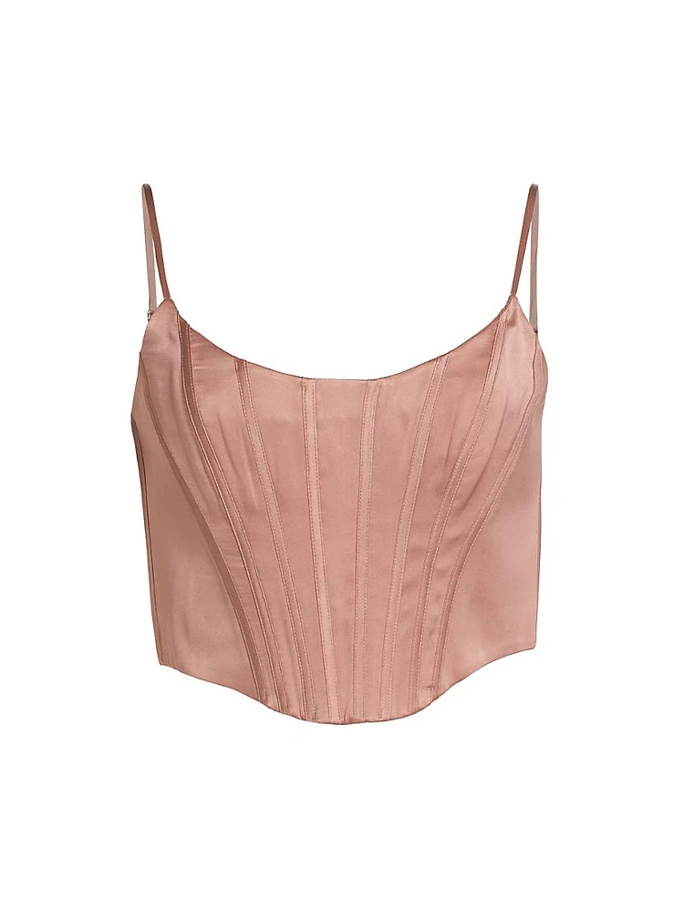 Silk Corset Crop Top